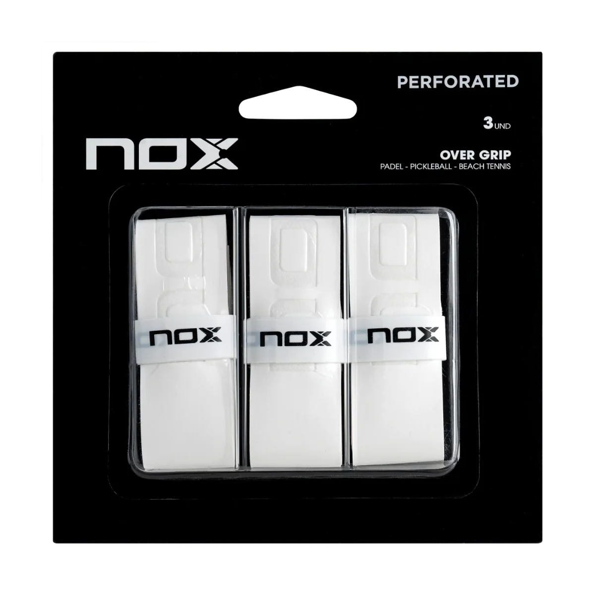 Overgrips Nox Pro Lisos Blanco — Pack 3 piezas